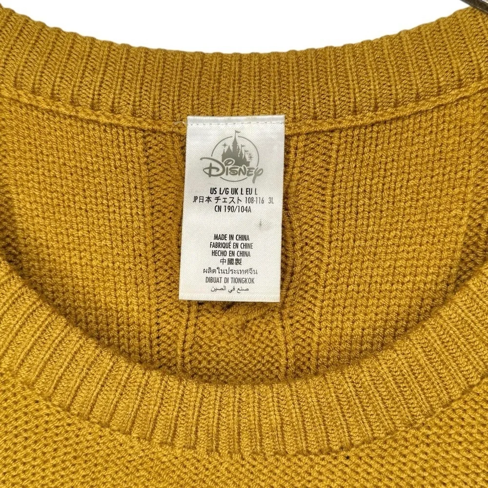 Disney Donald Duck Mustard Women’s Cable Knit Crewneck Women’s Sweater Sz L - Picture 3 of 14
